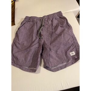 Katin‎ Swim Trunks Shorts Purple Geometric Print Elastic Waist Drawstring Men SM